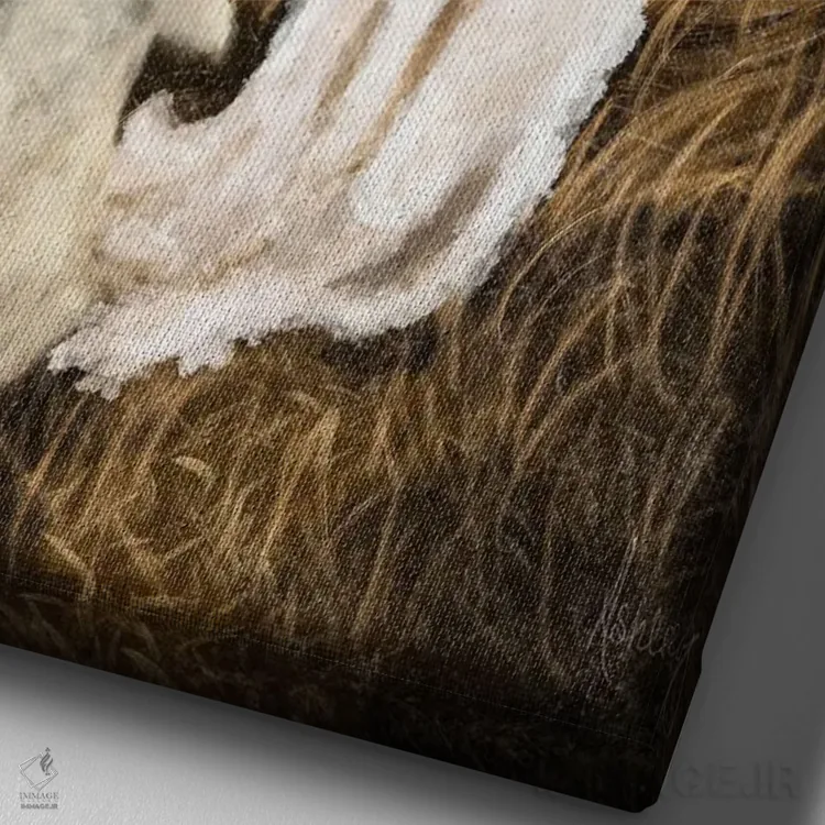 تابلو بیایید او را بپرستیم (سرود معنویتی) اثر اشلی بردلی - نمای نزدیک بافت بوم