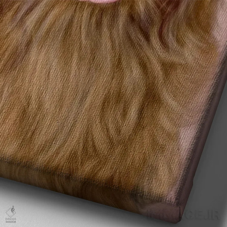 تابلو سگ به نام چارلی اثر اشلی بردلی - نمای نزدیک بافت بوم