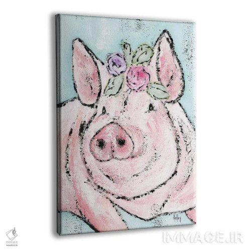 تابلو خوک صورتی اثر اشلی بردلی - نمای پرسپکتیو محصول