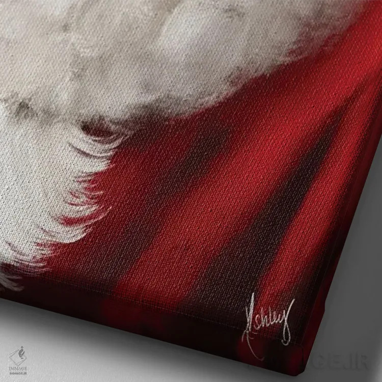 تابلو بابانوئل شاد II اثر اشلی بردلی - نمای نزدیک بافت بوم