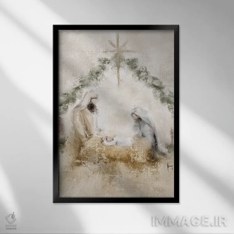 تابلو شب مقدس اثر اشلی بردلی - نمای قابدار مشکی