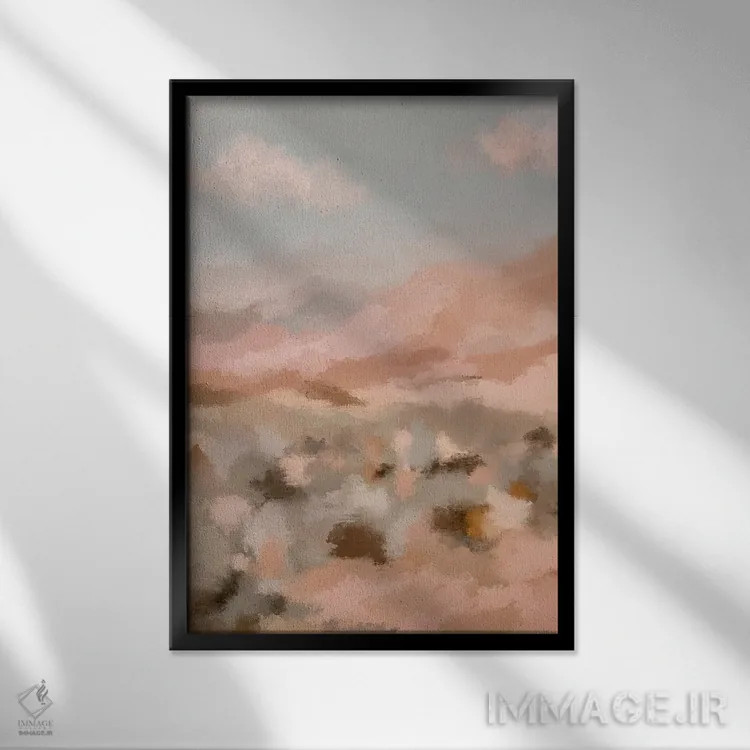 تابلو رویاهای بیابانی اثر اشلی بردلی - نمای قابدار مشکی