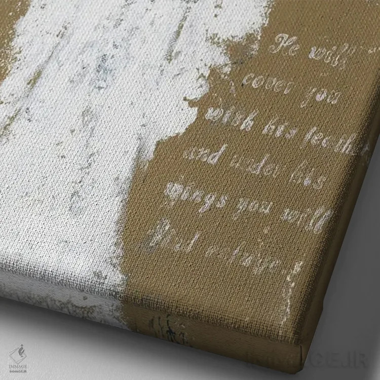 تابلو نوزاد آسمانی اثر اشلی بردلی - نمای نزدیک بافت بوم