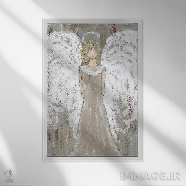 تابلو فرشتهٔ نگهبان خانه روستایی اثر اشلی بردلی - نمای قابدار سفید