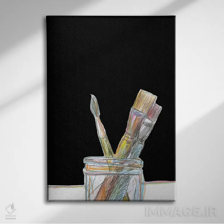 تابلو قلمموها اثر آلن سگال - نمای روبهرو روی دیوار