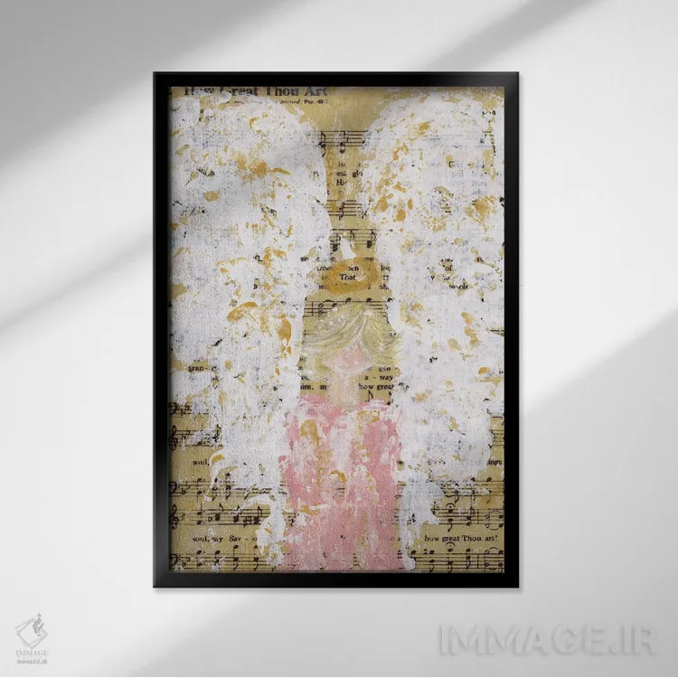 تابلو چه عظیم است تو (بلوند) اثر اشلی بردلی - نمای قابدار مشکی