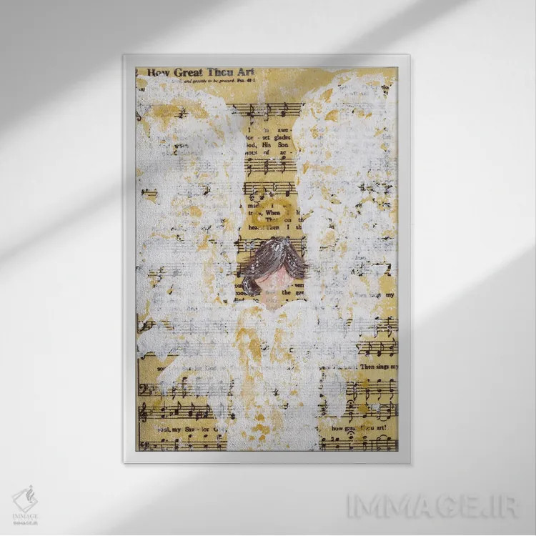 تابلو چه عظیم است تو (مو قهوهای) اثر اشلی بردلی - نمای قابدار سفید