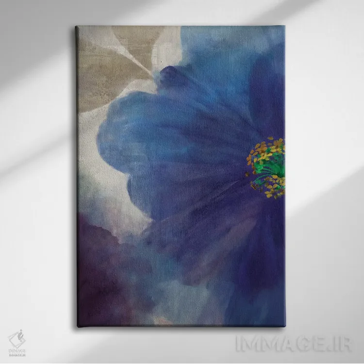 تابلو رویاهای نیلی II اثر آسیا جنسن - نمای روبهرو روی دیوار