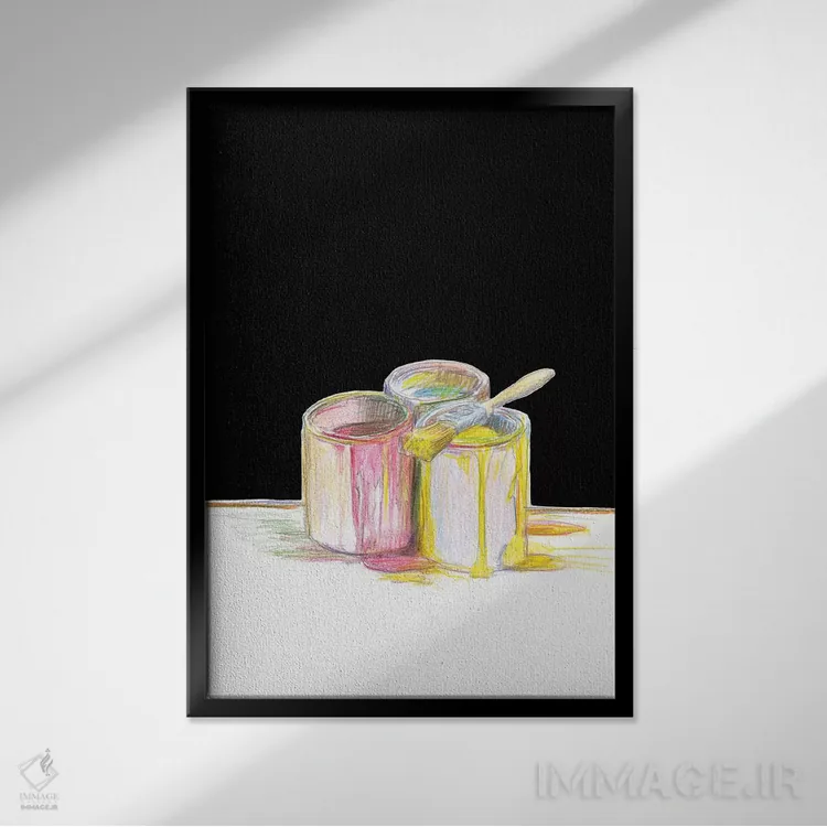 تابلو رنگ بیشتر اثر آلن سگال - نمای قابدار مشکی