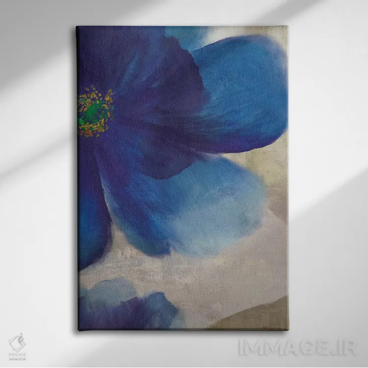 تابلو رویاهای نیلی IV اثر آسیا جنسن - نمای روبهرو روی دیوار