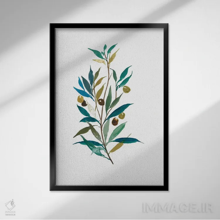 تابلو زیتون II اثر آسیا جنسن - نمای قابدار مشکی