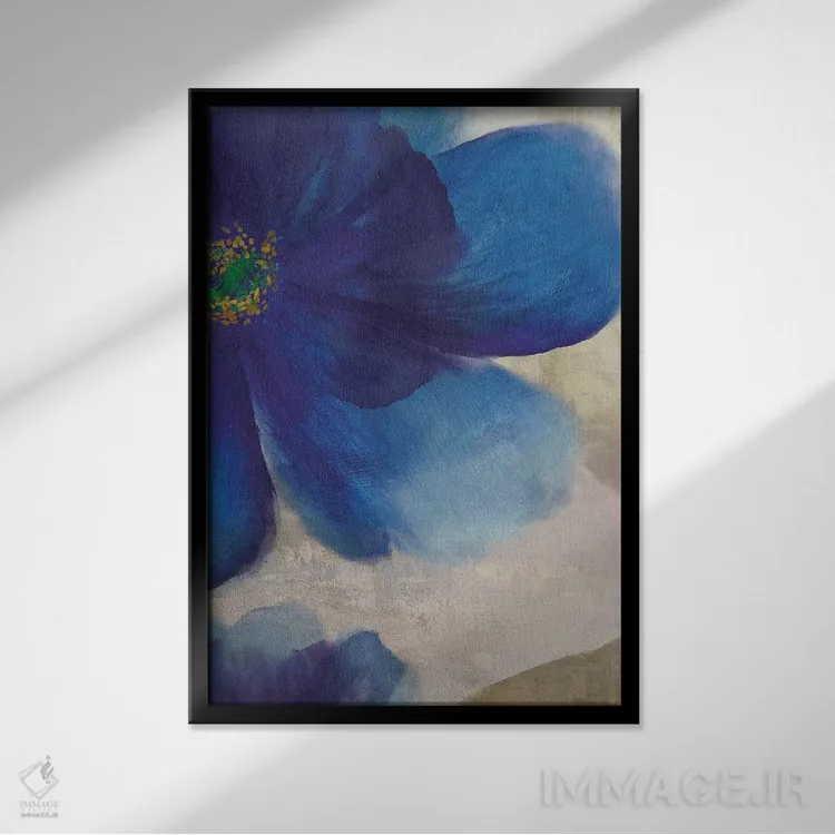 تابلو رویاهای نیلی IV اثر آسیا جنسن - نمای قابدار مشکی