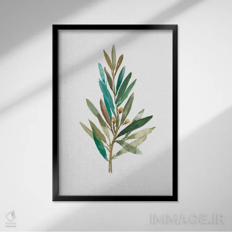 تابلو زیتون III اثر آسیا جنسن - نمای قابدار مشکی