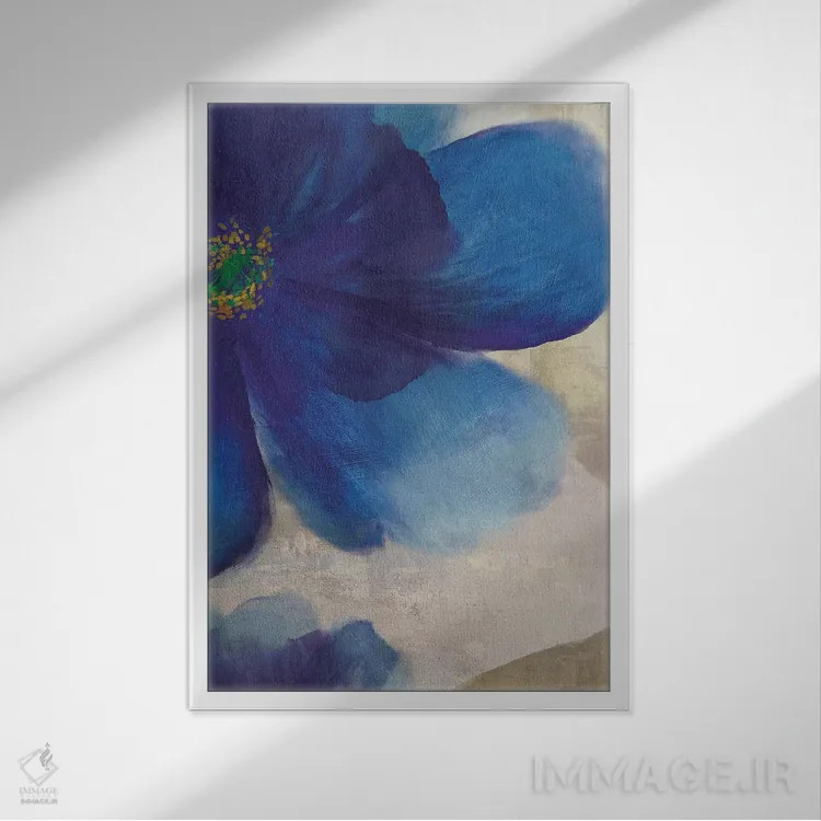 تابلو رویاهای نیلی IV اثر آسیا جنسن - نمای قابدار سفید