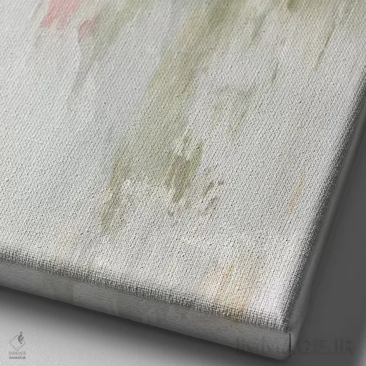 تابلو گلهای صدتومانی اثر آسیا جنسن - نمای نزدیک بافت بوم