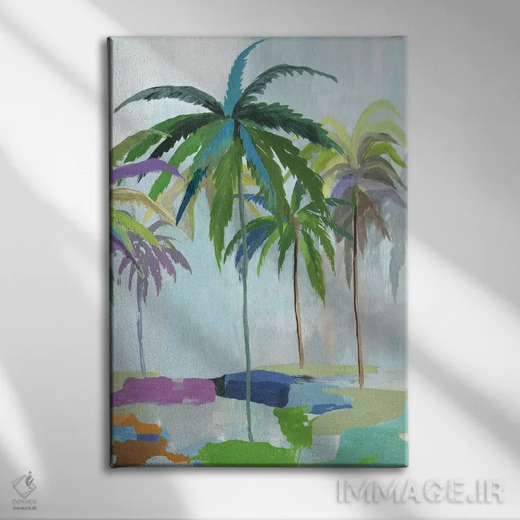 تابلو تابستان استوایی اثر آسیا جنسن - نمای روبهرو روی دیوار