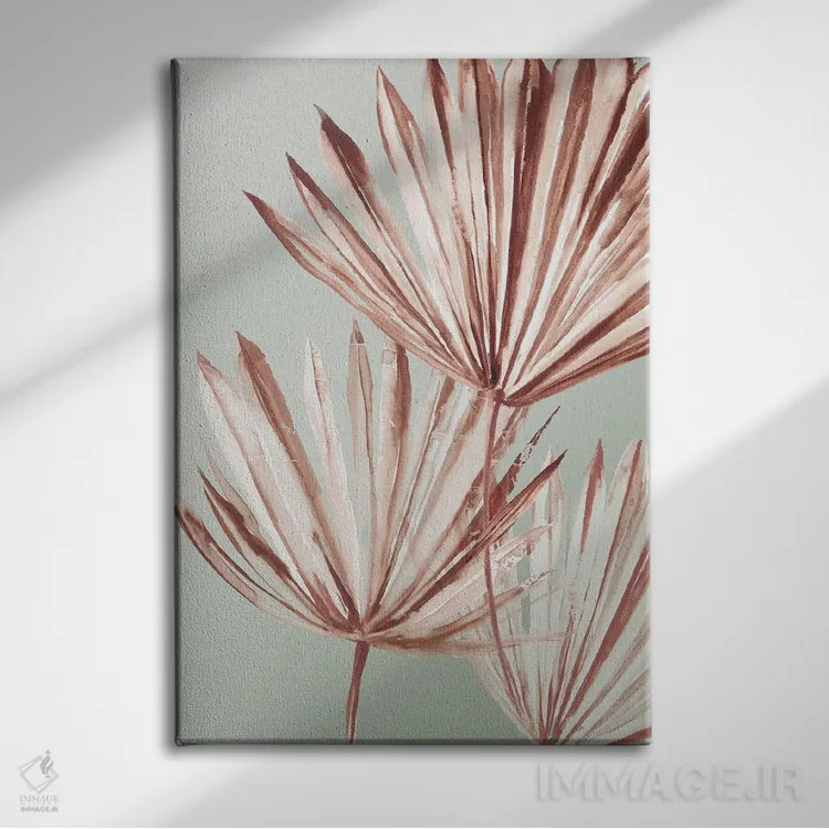 تابلو علفها و نخلها I اثر آسیا جنسن - نمای روبهرو روی دیوار