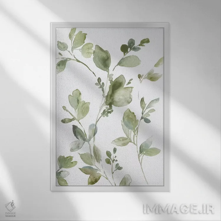 تابلو سلام به صبح I اثر آسیا جنسن - نمای قابدار سفید