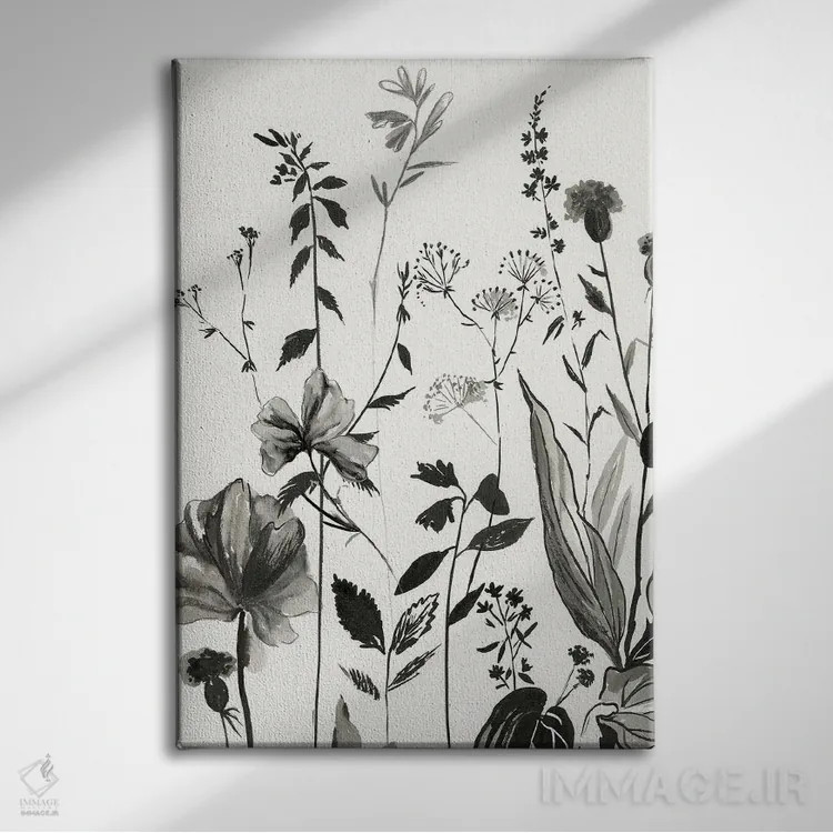 تابلو گیاهان سیاه I اثر آسیا جنسن - نمای روبهرو روی دیوار