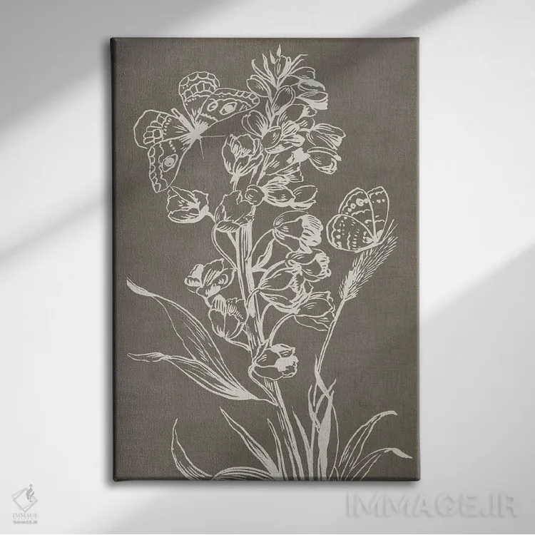 تابلو تمبر گیاهی I اثر آسیا جنسن - نمای روبهرو روی دیوار