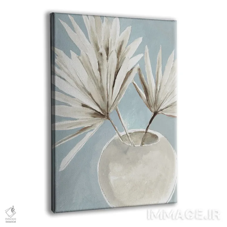 تابلو گلدان آبی استوایی I اثر آسیا جنسن - نمای پرسپکتیو محصول