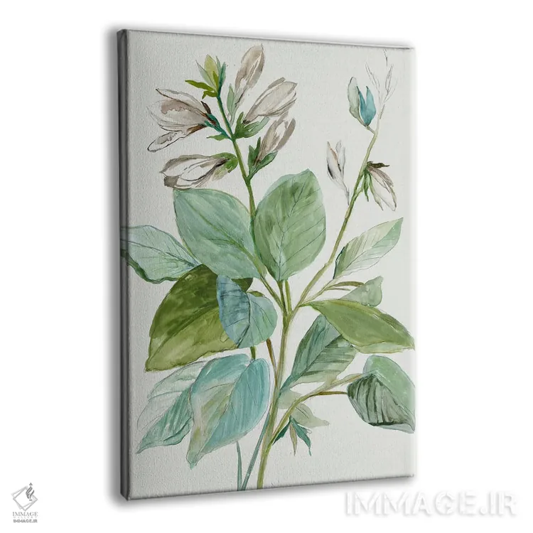 تابلو برگهای سرسبز II اثر آسیا جنسن - نمای پرسپکتیو محصول