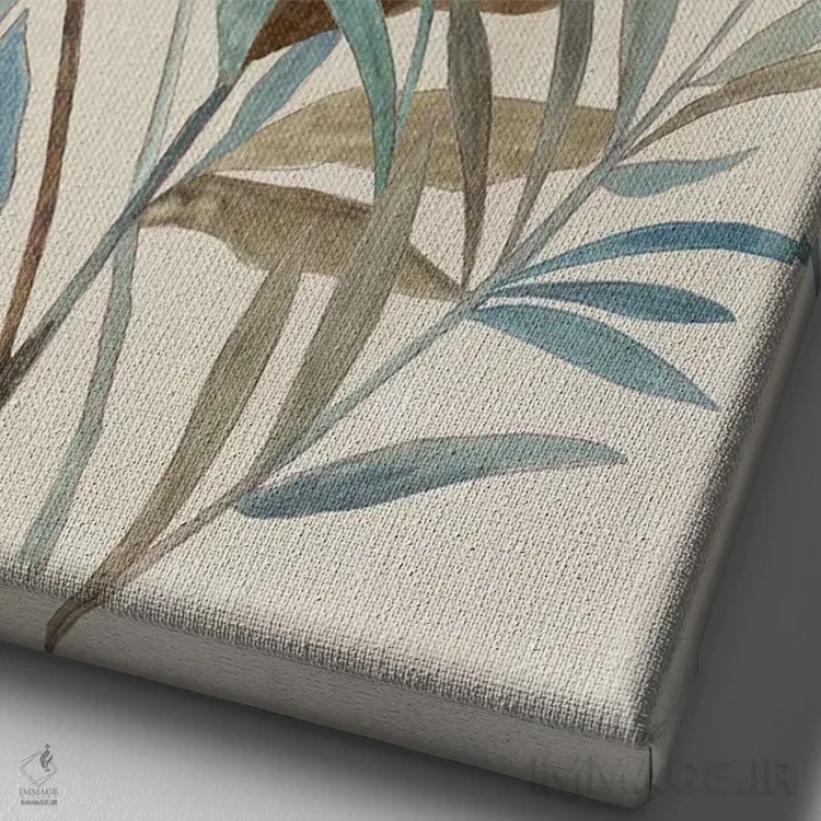 تابلو استوایی کلاسیک II اثر آسیا جنسن - نمای نزدیک بافت بوم