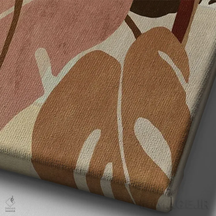 تابلو استوایی داغ I اثر آسیا جنسن - نمای نزدیک بافت بوم