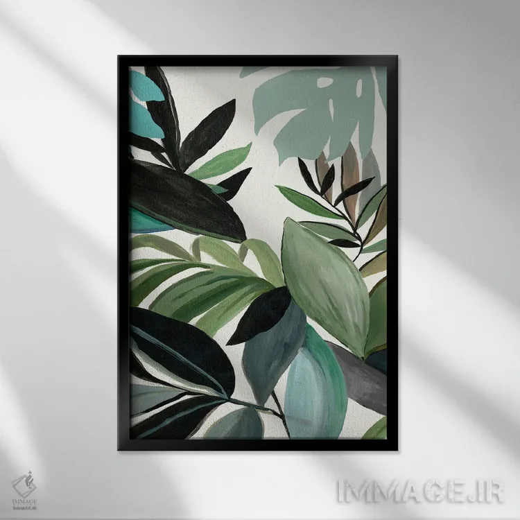 تابلو چند استوایی II اثر آسیا جنسن - نمای قابدار مشکی