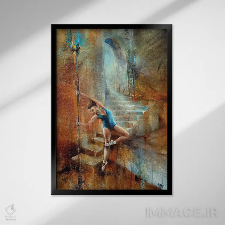 تابلو تعادل اثر آنت شموکر - نمای قابدار مشکی