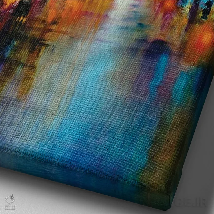 تابلو شهر بزرگ اثر آنت شموکر - نمای نزدیک بافت بوم