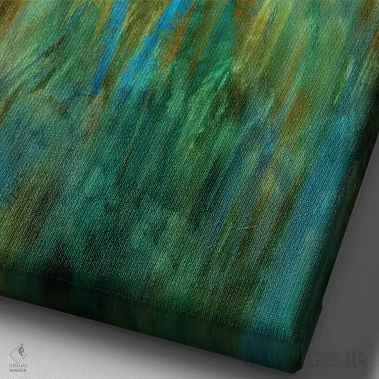 تابلو بالای پشتبامها اثر آنت شموکر - نمای نزدیک بافت بوم