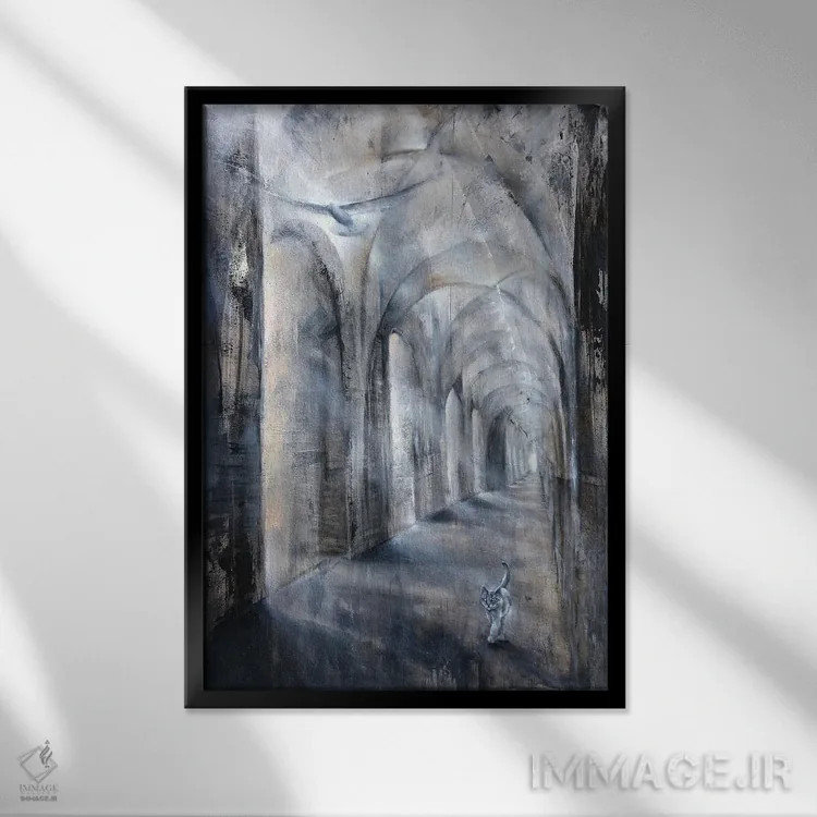 تابلو نور و سایه اثر آنت شموکر - نمای قابدار مشکی