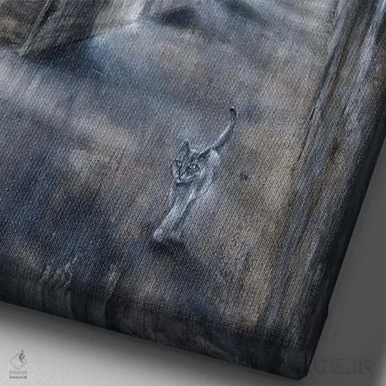 تابلو نور و سایه اثر آنت شموکر - نمای نزدیک بافت بوم