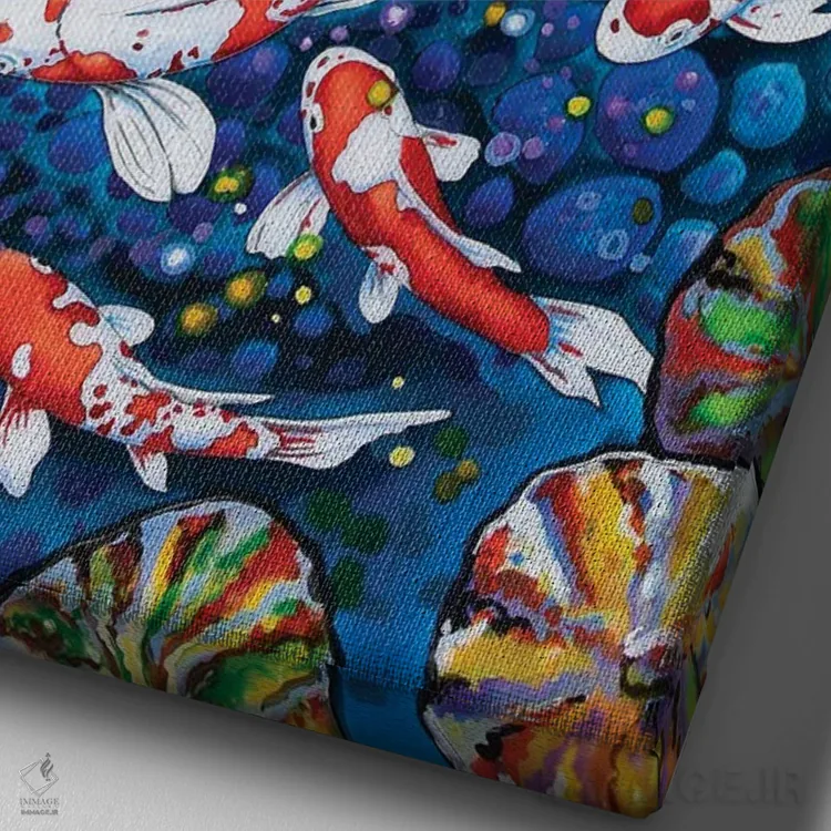 تابلو نه کوی قرمز اثر آرلت اسمولکو - نمای نزدیک بافت بوم