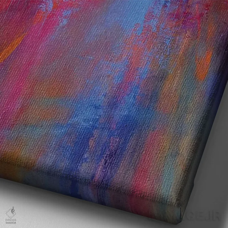 تابلو چشمانداز پرجنبوجوش I اثر آنت شموکر - نمای نزدیک بافت بوم