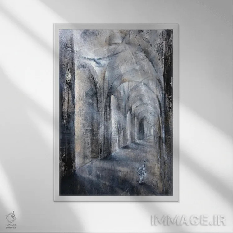 تابلو نور و سایه اثر آنت شموکر - نمای قابدار سفید