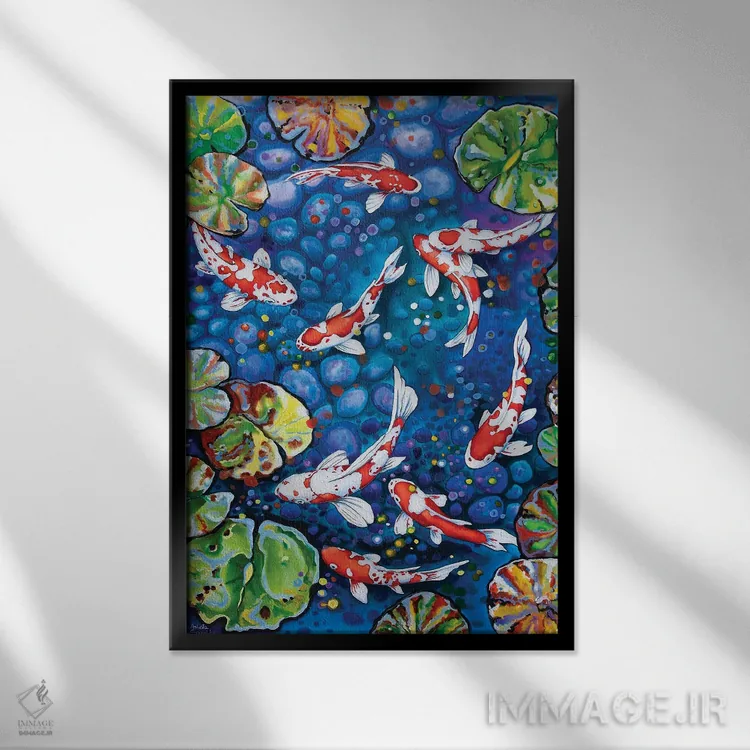 تابلو نه کوی قرمز اثر آرلت اسمولکو - نمای قابدار مشکی