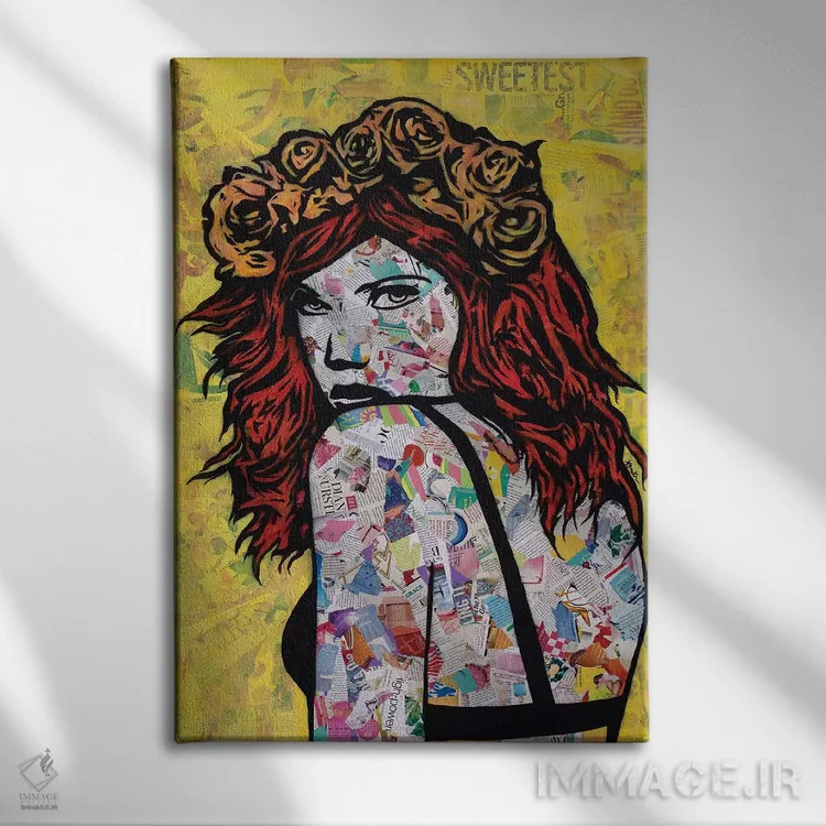 تابلو اِم شعلهور اثر امی اسمیت - نمای روبهرو روی دیوار