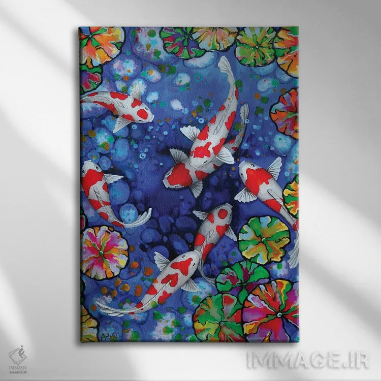 تابلو کویهای رقصان اثر آرلت اسمولکو - نمای روبهرو روی دیوار