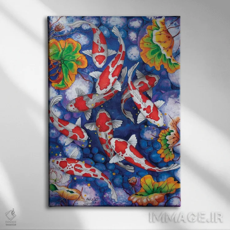 تابلو کوی قرمز اثر آرلت اسمولکو - نمای روبهرو روی دیوار