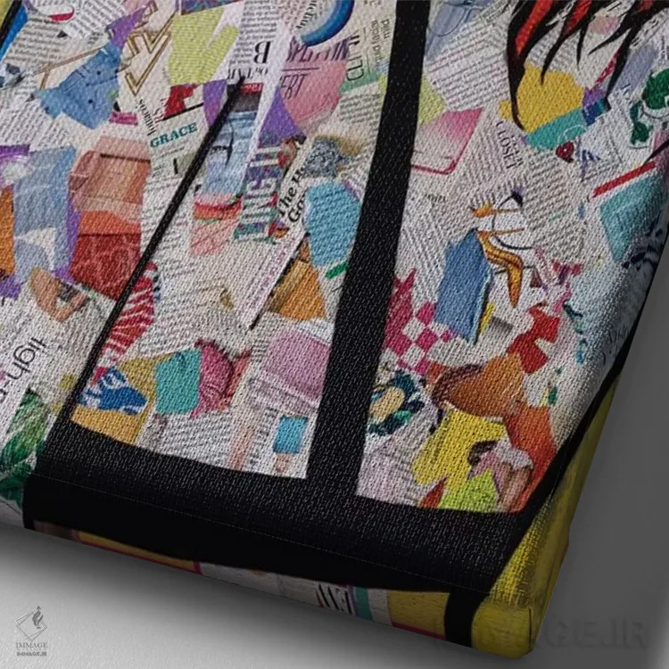 تابلو اِم شعلهور اثر امی اسمیت - نمای نزدیک بافت بوم