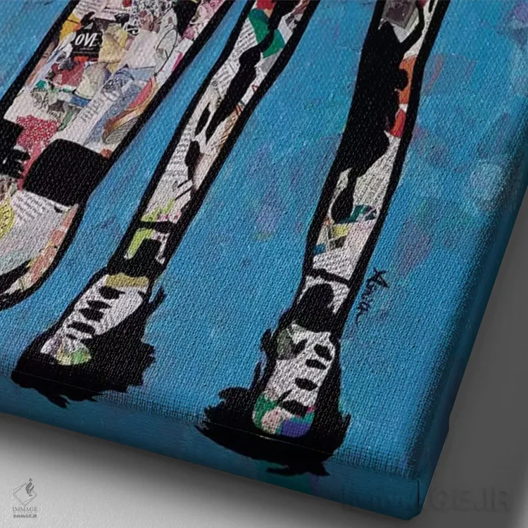 تابلو محدودیتهای خود را به چالش بکش اثر امی اسمیت - نمای نزدیک بافت بوم