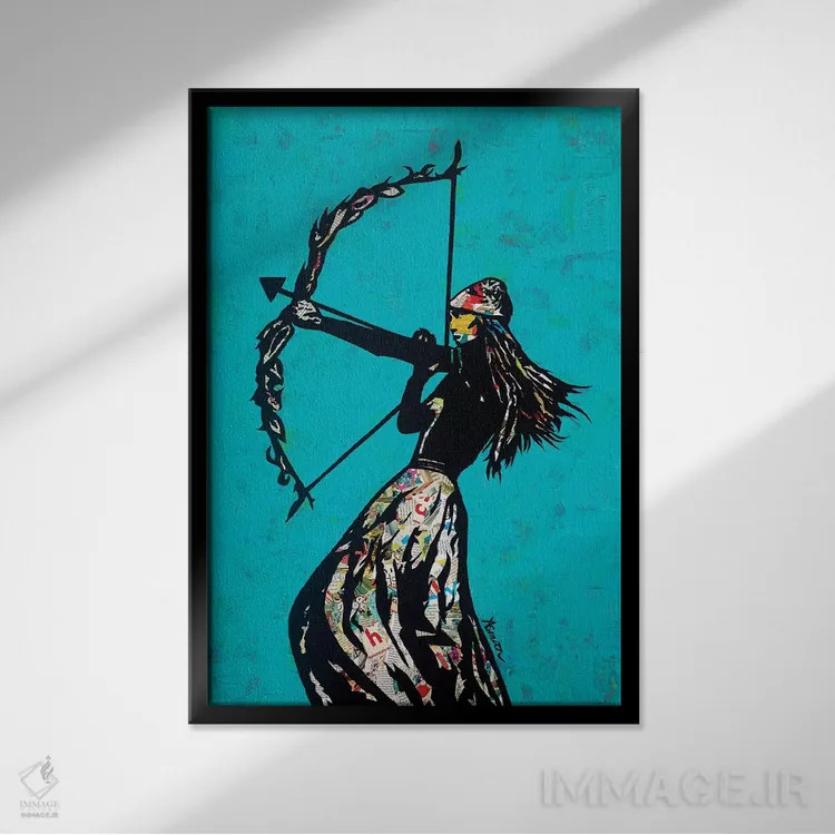 تابلو کماندار اثر امی اسمیت - نمای قابدار مشکی