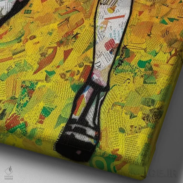 تابلو شجاع اثر امی اسمیت - نمای نزدیک بافت بوم