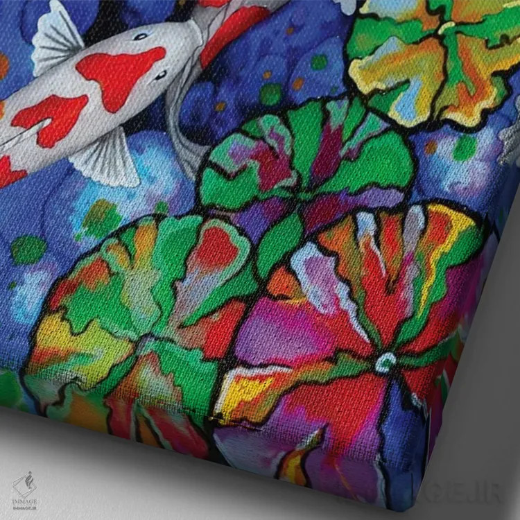 تابلو کویهای رقصان اثر آرلت اسمولکو - نمای نزدیک بافت بوم