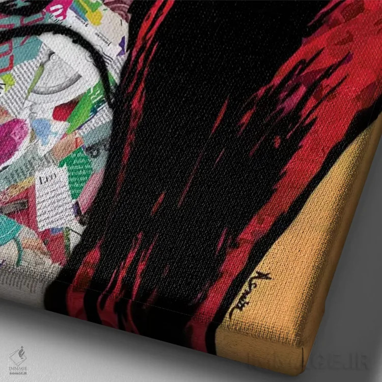 تابلو جسور اثر امی اسمیت - نمای نزدیک بافت بوم