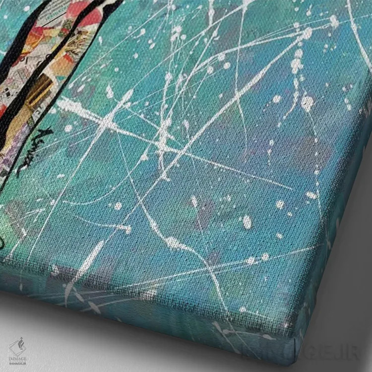 تابلو رقاص باله اثر امی اسمیت - نمای نزدیک بافت بوم