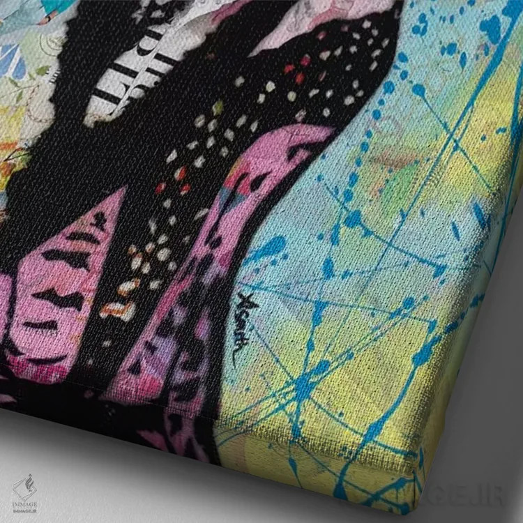 تابلو تمام چیزی که نیاز دارم اثر امی اسمیت - نمای نزدیک بافت بوم