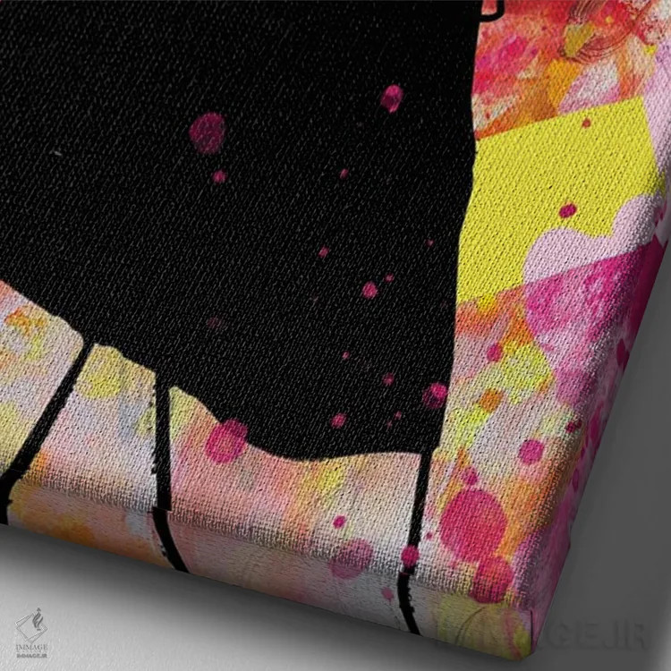 تابلو نبرد برای آیندهٔ ما (انتزاعی) اثر امی اسمیت - نمای نزدیک بافت بوم